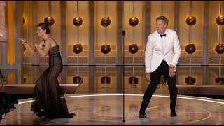 Will Ferrell amp Kristen Wiig Present Male Actor – Motion Picture MusicalComedy I 81st Golden Globes [upl. by Cul]