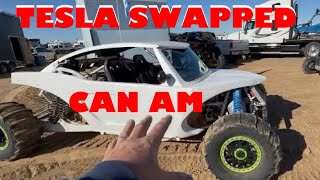 RIPPING A TESLA SWAPPED CANAM X3 THROUGH THE DUNES [upl. by Enahpad792]