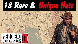 18 Rare and Unique Hats in Red Dead Redemption 2 [upl. by Abdella]