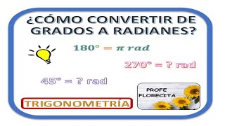 ▶ CONVERSION DE GRADOS A RADIANES 🌻 [upl. by Lemor]