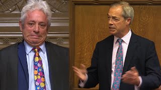 Nigel Farages first Commons speech besmirches ‘little man’ John Bercow [upl. by Gal572]