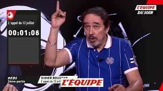 Lappel du 13 juillet de Didier Roustan  Foot  CM 2018  Bleus [upl. by Biles]