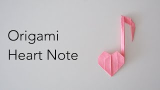 Make origami withme  Origami Heart Note Tutorial  Designed by Christope Michel [upl. by Erej389]