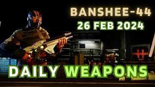 3 mediocre weapons today  Banshee44 Destiny 2 Gunsmith Official Weapon Inventory [upl. by Klapp231]