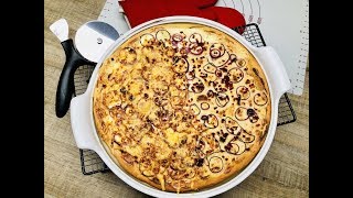 Knuspriger selbstgemachter FLAMMKUCHEN 💞 Zauberhafte Leckereien mit Pampered Chef [upl. by Nereil]