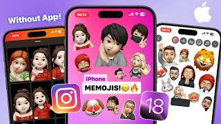 How to Get iPhone iOS 18 MEMOJIS on Android  Add Memojis to Instagram Story  iPhone Memoji 2024 [upl. by Adnih]