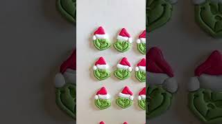 Mean One grinchmas earrings polymerclay christmas holiday jewelry jewellery diy guide asmr [upl. by Kauppi303]