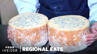 How Traditional English Stilton Cheese Is Made At A 100YearOld Dairy  Regional Eats [upl. by Absa]