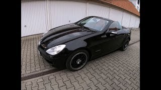 MERCEDES BENZ SLK 200 COMPRESSOR R171 ROADSTER BLACK COLOUR WALKAROUND  INTERIOR  ROOF OPENING [upl. by Tesil821]