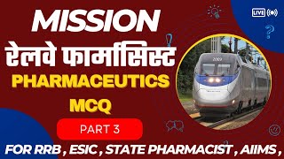 RRB Pharmacist EXAM CRACKING Pharmaceutics MCQ Questions Pharmacist Exam Prepration [upl. by Laney772]