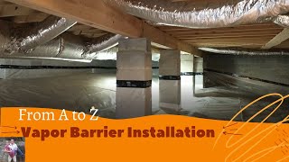 Save Money How To Install Crawl Space Vapor Barrier DIY how howto diy [upl. by Nnaarat68]