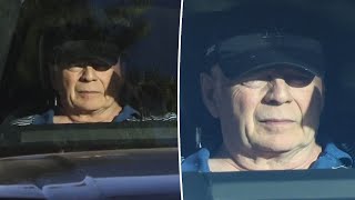 ‘Stable’ Bruce Willis 69 seen riding in passenger side of car amid aphasia and dementia battles [upl. by Adyahs]