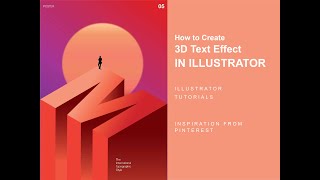 How to Create 3D Text Effect Poster Design  Illustrator Tutorials [upl. by Lashonda]