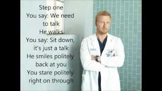 How to Save A Life Greys Anatomy with lyrics [upl. by Reid]