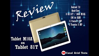 Review tablet 81t Mirage ou M10A Multilaser [upl. by Eilime859]