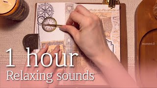 ✨ASMR for sleep✨ 수면용 작업용 공부용 영상 다꾸 모음 편안한 소리 1시간✨22  relaxing sounds  scrapbooking  꿀잠용 백색소음 [upl. by Schrick]