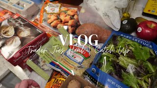 Vlog  Trader Joes Haul My computer broke Easter outfit [upl. by Ariek576]