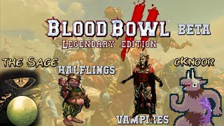 Legendary Edition gameplay Halflings the Sage vs Vampires cKnoor  Blood Bowl 2 [upl. by Eyssej]