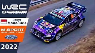 MSport Ford WRC Rally Highlights  Ford Puma Rally1  WRC Rallye MonteCarlo 2022  FRIDAY [upl. by Farland]