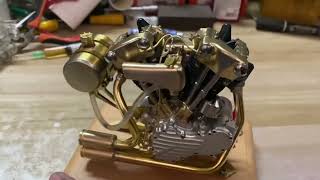 42cc Knucklehead Vtwin OHV Engine  Stirlingkit [upl. by Pazit]