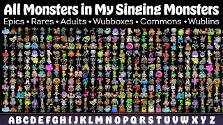 All Monsters in My Singing Monsters by Alphabetical order  All Sounds amp Animations 433 [upl. by Ellezig]