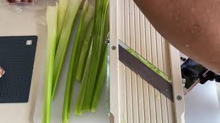 Celery Demo Cut with Benriner mandoline BN95B Super Slicer [upl. by Becca]