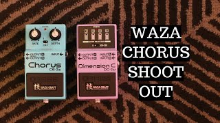 Boss CE2W vs DC2W Waza Craft Chorus vs Dimension C Pedals 100 Tones [upl. by Jempty]