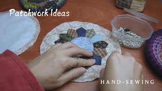 Patchwork ideas  Hand sewing Patchwork ideas Coasters placemats or decorations  Yuu Pham [upl. by Reger]