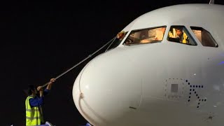 Cockpit Window Cleaning Immediately After Landing [upl. by Gualterio]