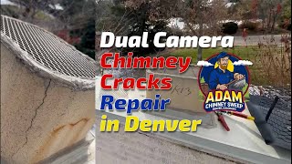 DualCamera Chimney Crown Crack Repair in Denver  Adam Chimney Sweep [upl. by Assenar160]