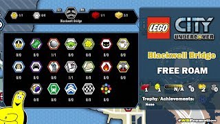 Lego City Undercover Blackwell Bridge FREE ROAM All Collectibles  HTG [upl. by Nitsua]