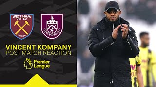 Kompany explains mixed feelings  REACTION  West Ham 22 Burnley [upl. by Arremat]