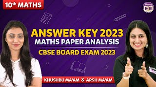 Class 10 MATHS Answer Key 2023  MATHS Paper Analysis 2023 All Unique Sets CBSE Board Exam 2023 🎯 [upl. by Cedric]