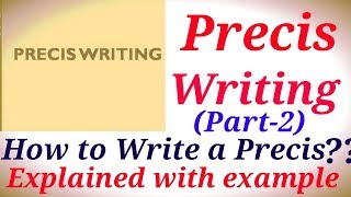 Example of Precis WritingPart2Tips amp TricksSpecial Education [upl. by Elidad648]