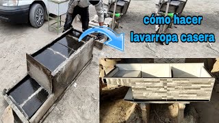 como fabricar lavarropa de forma artesanal  lavadero de 143 x 50 de ancho color gris [upl. by Yatnod899]