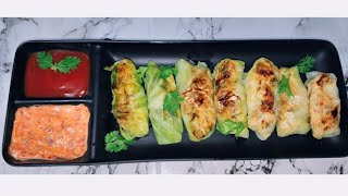 HEALTHY KETO FRIENDLY CABBAGE ROLLS RECIPE  LOW CARB CABBAGE ROLLS  CHICKEN CABBAGE MOMOS recipe [upl. by Amadeo791]