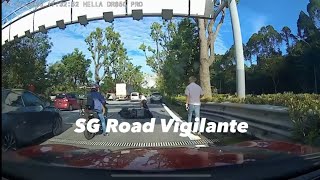 24jul2023 aye motorcyclist rear ended vehicle on lane 1 while lane splitting [upl. by Eatnohs]