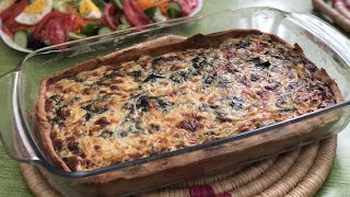 Quiche aux Epinards et au Fromage 🧀 كيش بالسبانخ السلق و الجبن [upl. by Ataner615]