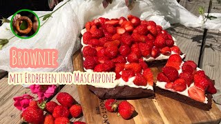 Saftige Brownies mit Erdbeeren 🍓 und Mascarpone [upl. by Shrier]