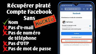 Comment récupérer un compte facebook pirater sans email ni numéro de téléphone en 2024 [upl. by Asiram]