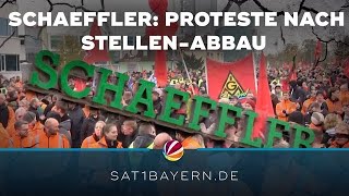 Massiver Stellenabbau bei Schaeffler Proteste in Schweinfurt [upl. by Yrellav]