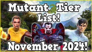 Mutant Tier List November 2024  Marvel Contest of Champions [upl. by Lutero984]