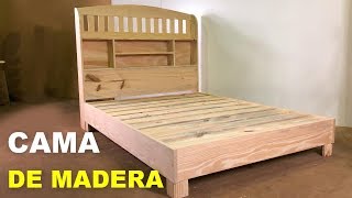 CAMA DE MADERA FÁCIL DE HACER Y MUY RESISTENTE  PASO A PASO [upl. by Anawek]