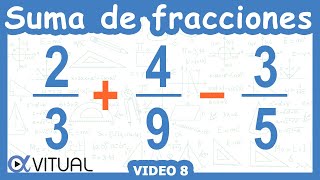 💥 Suma y Resta de 3 FRACCIONES con DIFERENTE DENOMINADOR [upl. by Origra]