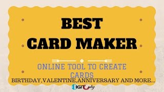 How to make Birthday Anniversary Wishing card online free  Best online card maker [upl. by Yelrahc187]