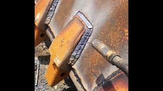 Restoration of broken excavator bucket perfect welding repair reinforce work [upl. by Jain]