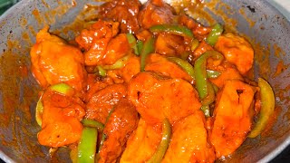 Restaurant style chicken chilli  Spicy and tasty chilli chicken recipe [upl. by Hugues618]