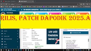 RILIS Patch Dapodik 2025a  Cara Download dan Install Patch Dapodik 2025a [upl. by Letsyrc391]