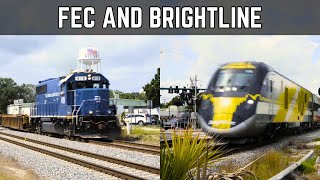 Florida East Coast Railway amp Brightline Stuart Florida [upl. by Atsillac]