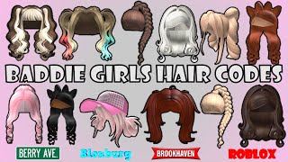 BADDIE HAIR CODES amp LINKS FOR GIRLS  Brookhaven Bloxburg Berry Avenue  ROBLOX [upl. by Htidirrem276]